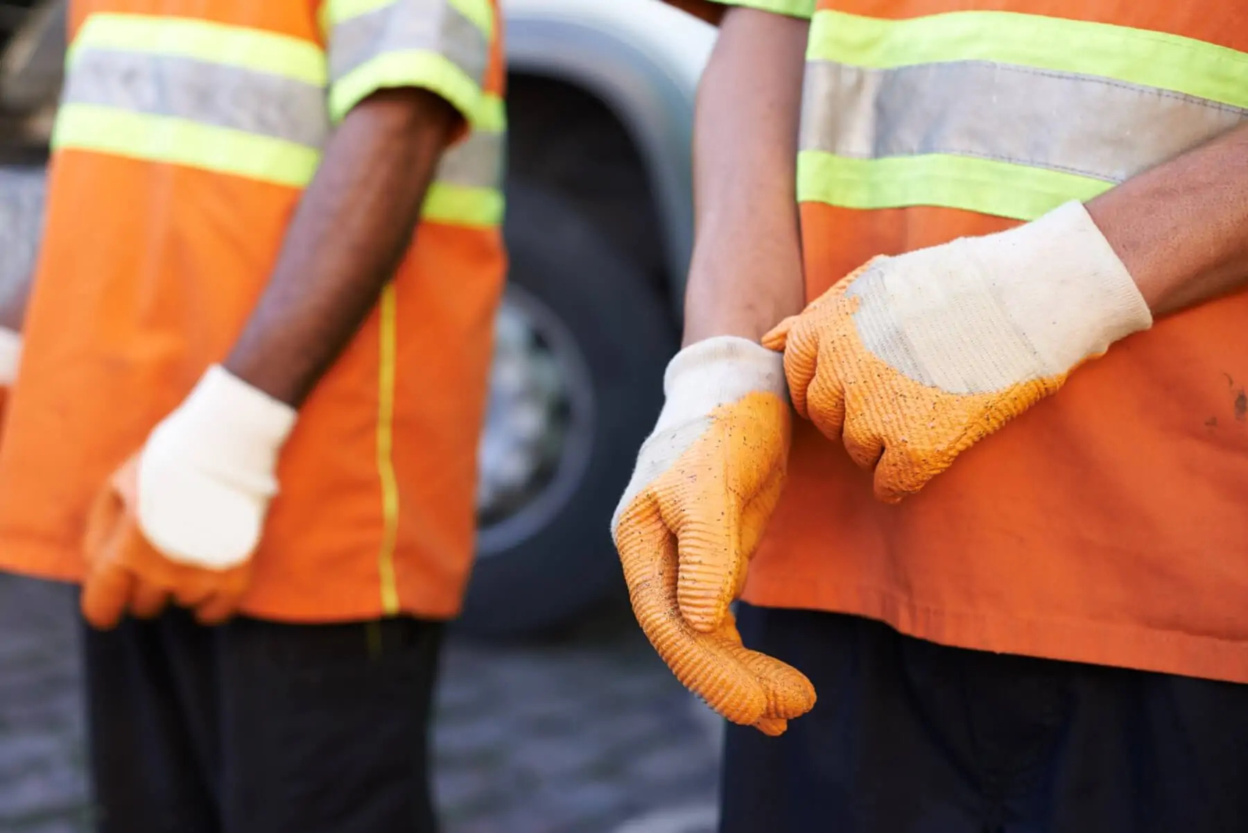 Builders on site